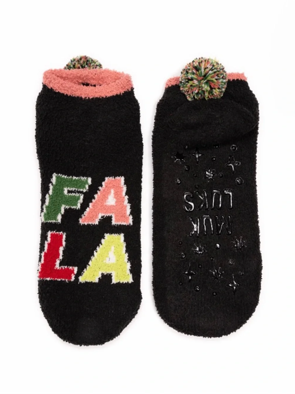 NWT - MUK LUKS Cozy Slipper Sock with Pom.